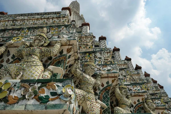 Bangkok Tailandia Enero 2022 Detalle Una Estatua Templo Budista Wat — Foto de Stock