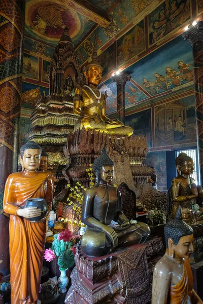 Пномпень Камбоджа Январь 2022 Ват Пном Буддийский Храм Пагода Символизирующий — стоковое фото