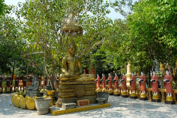 Siem Reap Cambodge Février 2022 Statue Bouddha Dans Temple Wat — Photo