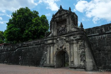 Intramuros, Manila, Filipinler 'deki Santiago Kalesi. Savunma kalesi Manila 'nın duvarlı şehri Intramuros' ta yer almaktadır..