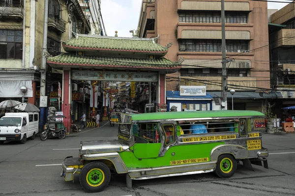 Manila Filipíny Březen 2022 Manila Chinatown Welcome Arch Března 2022 — Stock fotografie