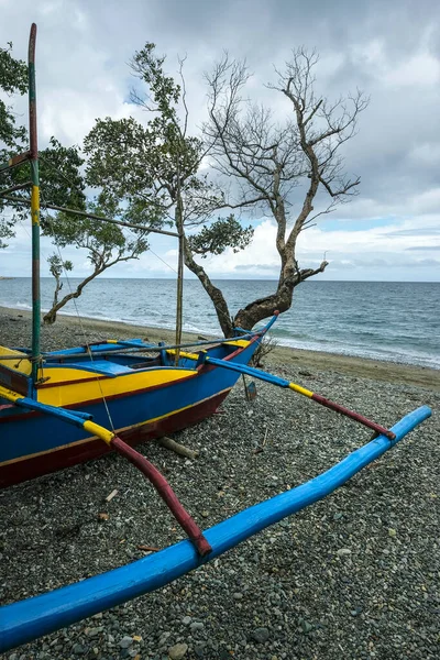 Een Boot Boac Strand Marinduque Filipijnen — Stockfoto