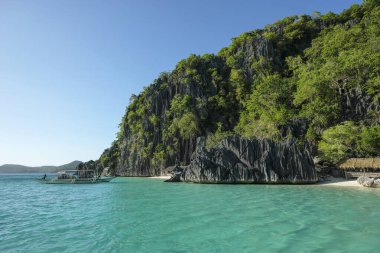 Coron, Filipinler - Mayıs 2022: 9 Mayıs 2022 'de Filipinler' in başkenti Palawan 'da ada atlaması.