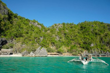 Coron, Filipinler - Mayıs 2022: 9 Mayıs 2022 'de Filipinler' in başkenti Palawan 'da ada atlaması.