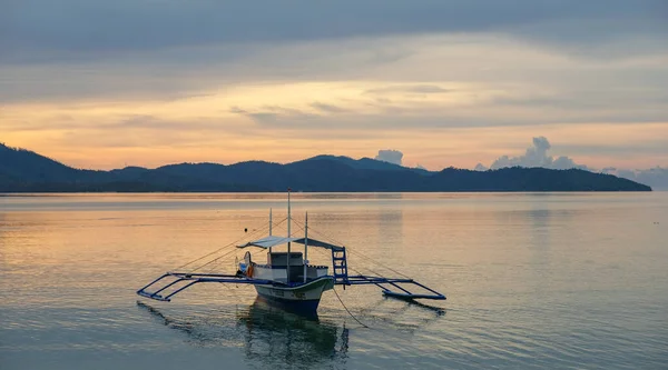 Port Barton Philippinen Mai 2022 Ein Fischerboot Strand Von Port — Stockfoto