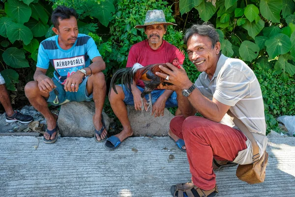 Zamboanguita Philippines June 2022 Rooster Sellers Malatapay Market June 2022 — Stock Photo, Image