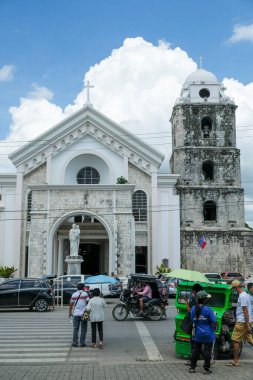 Tagbilaran, Filipinler - Haziran 2022: Tagbilaran Katedrali 'nin manzarası, resmi olarak 26 Haziran 2022 tarihinde Tagbilaran, Bohol, Filipinler' de İşçi Katedrali olarak adlandırıldı..