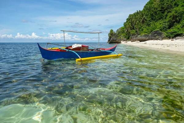 Siquijor Philippines June 2022 Fishing Boat Monkey Beach Siquijor Island — ストック写真