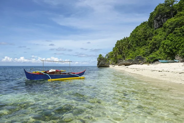 Siquijor Philippines June 2022 Fishing Boat Monkey Beach Siquijor Island — Stock fotografie