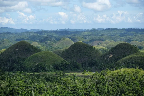 Bohol Filipiny Lipiec 2022 Chocolate Hills Formacja Geologiczna Wyspie Bohol — Zdjęcie stockowe