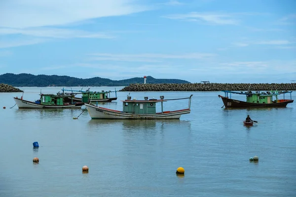 Marang Malaisie Octobre 2022 Bateaux Pêche Sur Rivière Marang Sur — Photo