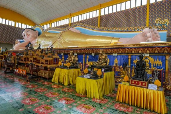 George Town Malajsie Říjen 2022 Pohledy Wat Chaiyamangalaram Thajský Buddhistický — Stock fotografie