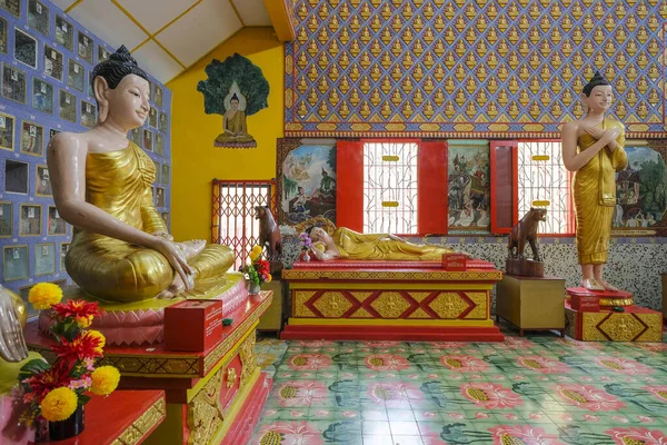 George Town Malezja Październik 2022 Widok Świątyni Buddyjskiej Wat Chaiyamangalaram — Zdjęcie stockowe