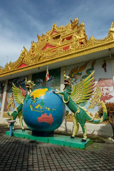 George Town Malajsie Říjen 2022 Pohledy Barmský Buddhistický Chrám Dhammikarama — Stock fotografie