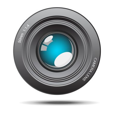 kamera lens mavi cam yansıması çizim ile