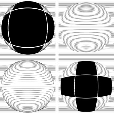 birden çok satır için küre ile çapraz çerçeve konveks