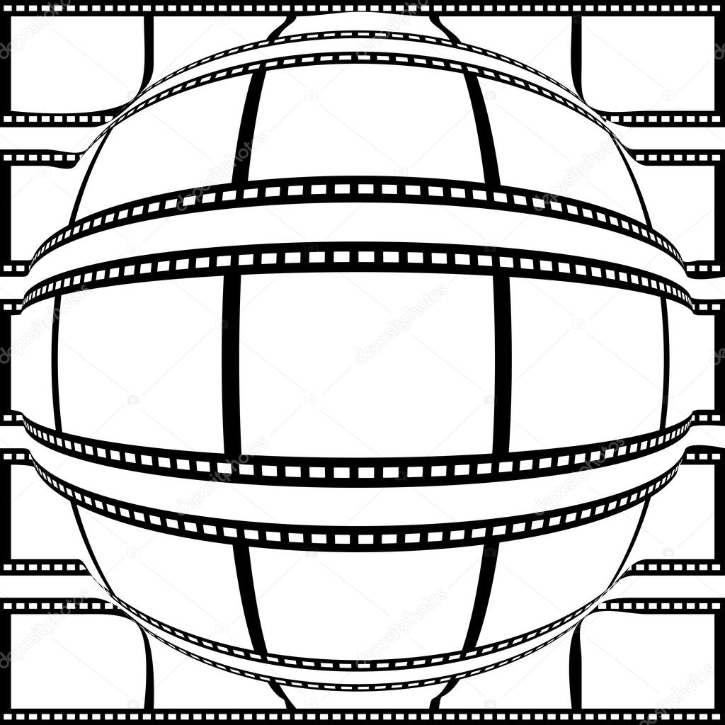 Positive filmstrip convex to sphere from center