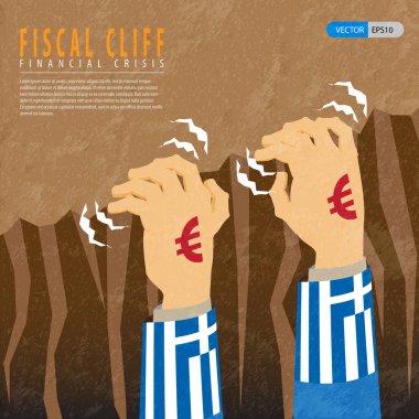 Fiscal cliff financial crisis in greece clipart