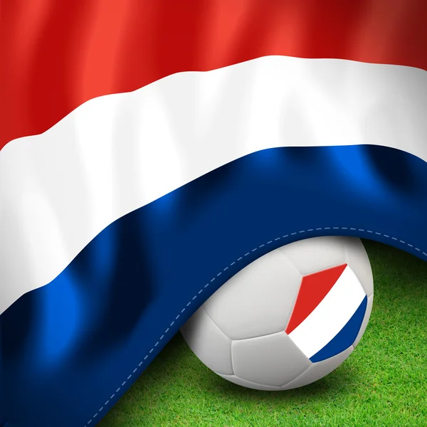 Soccer ball and flag euro netherlands — Stock Photo, Image