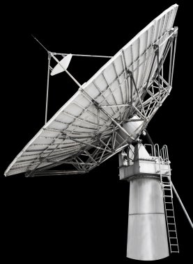 Large satellite dish parabolic antenna designed for transatlanti clipart