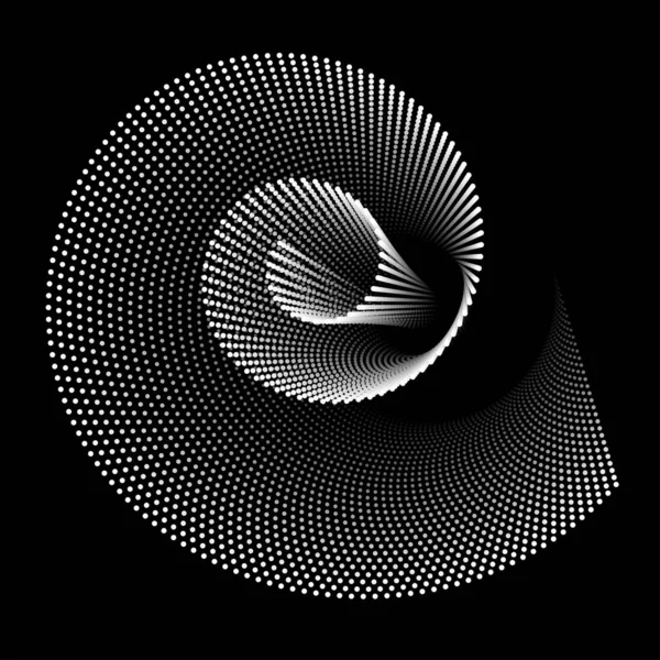 Spirale Rhythmuslinie Dynamischer Abstrakter Vektorhintergrund — Stockvektor