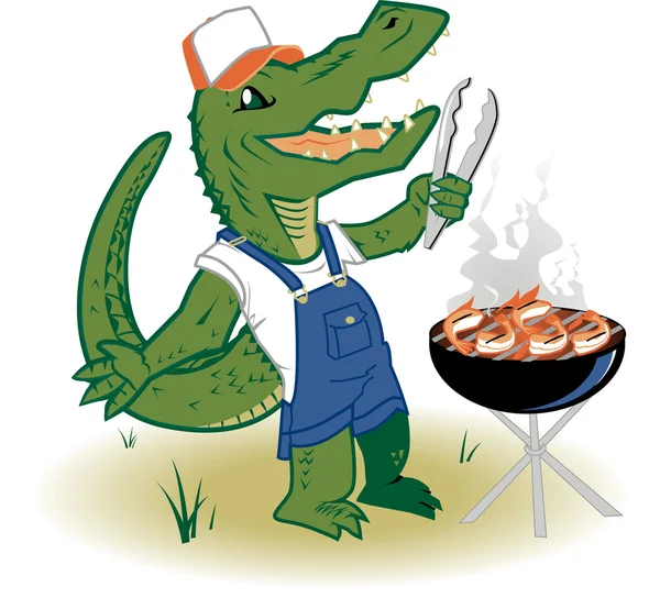 Grillin land gator — Stock vektor