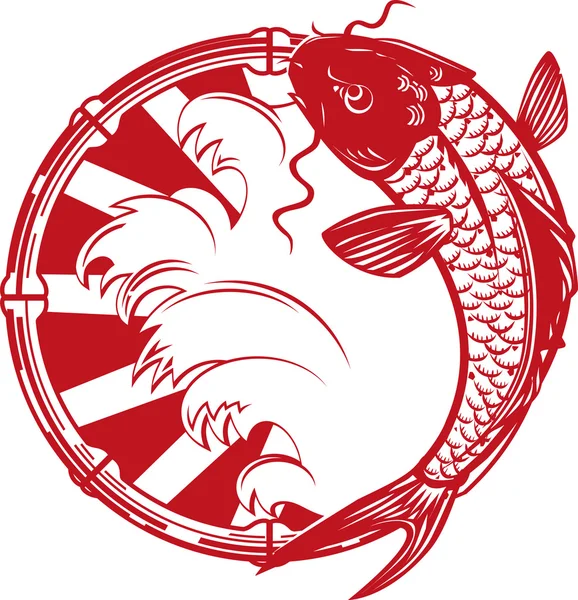 Koi-Emblem — Stockvektor