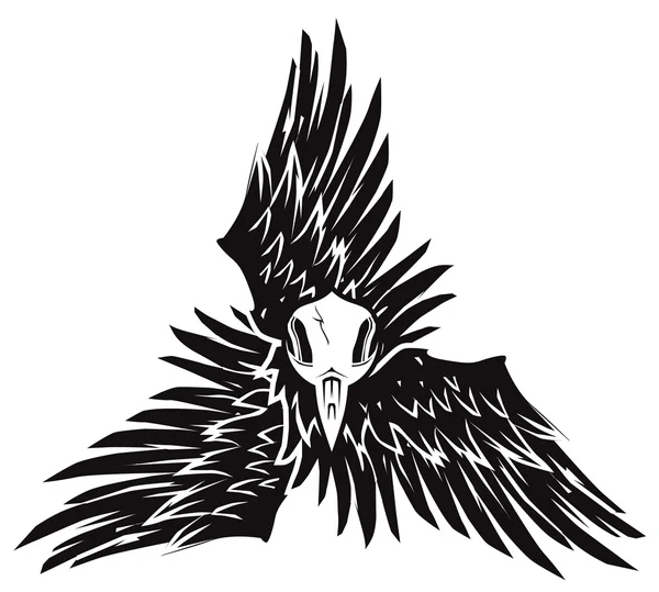 Crow Triskelion — Stock Vector
