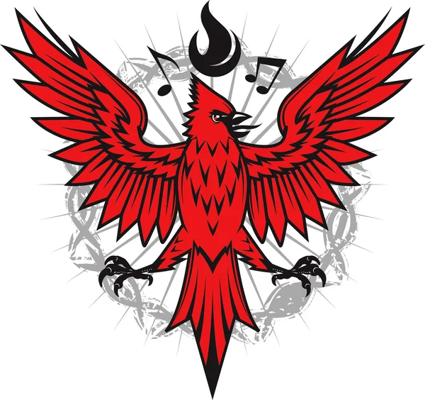 Вогняний кардинал — стоковий вектор