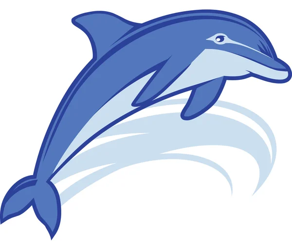Delfinmaskottchen — Stockvektor