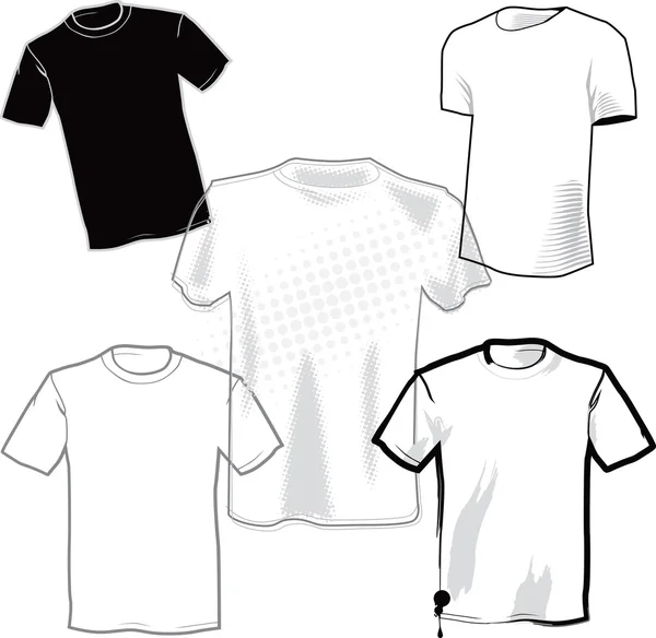 T-shirts em branco — Vetor de Stock