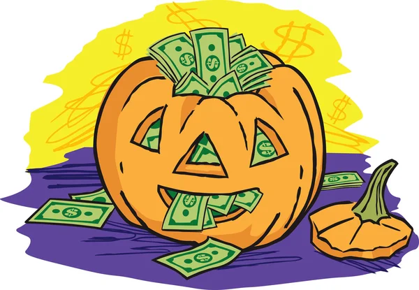 Dinheiro de Halloween —  Vetores de Stock