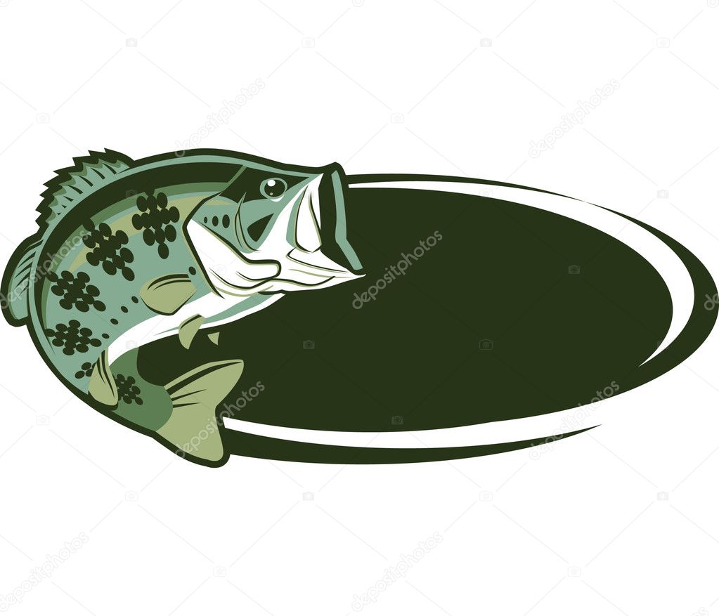 Game fish with oval area for message