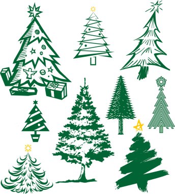 Christmas Tree Collection clipart