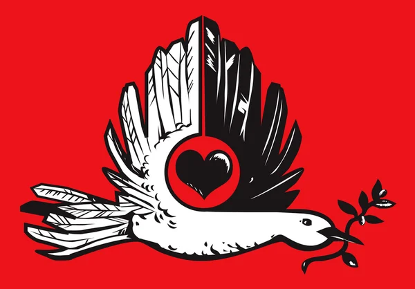愛の鳩 — ストックベクタ