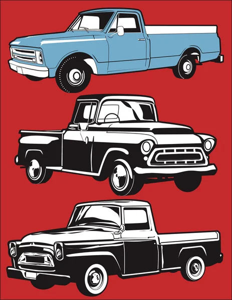 Vintage Trucks — Stock Vector