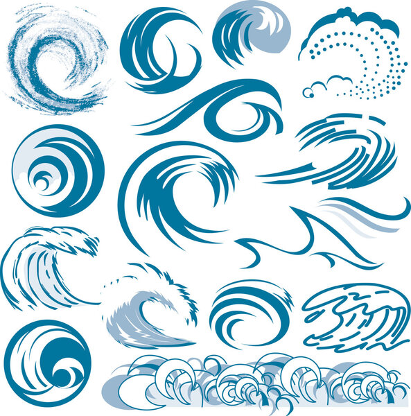 Wave Collection — Stock Vector