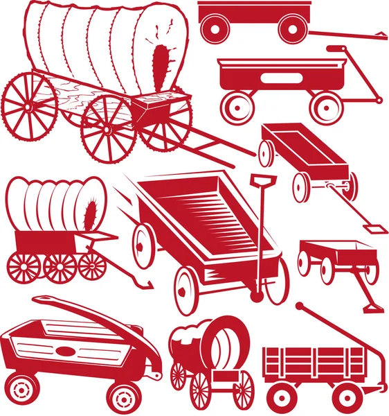 Wagen collectie — Stockvector