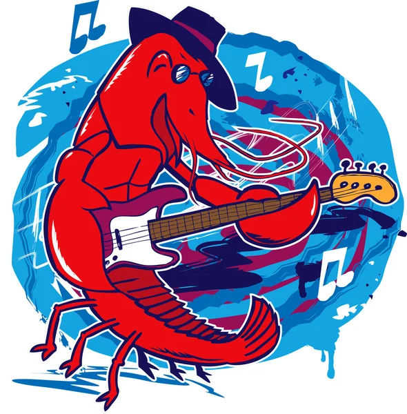 Jazz Crawfish — Stock Vector