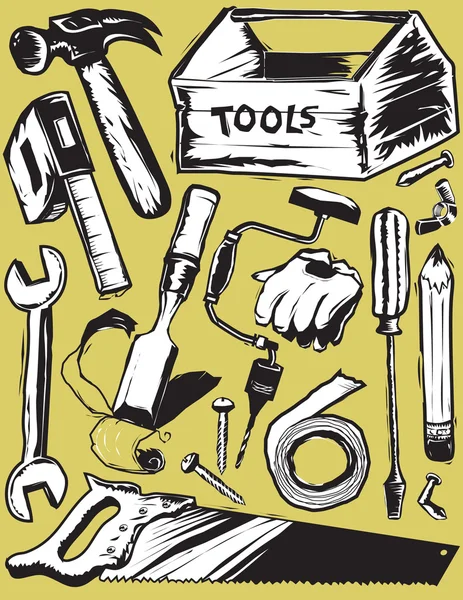 Ruwe tools — Stockvector
