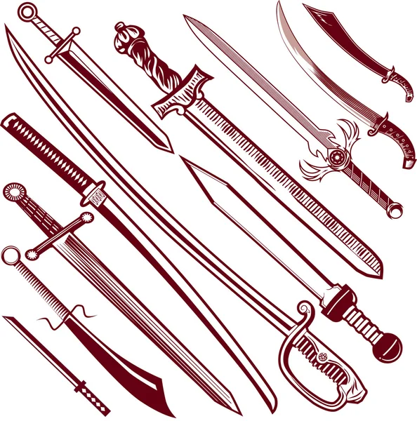 Sword Collection — Stock Vector