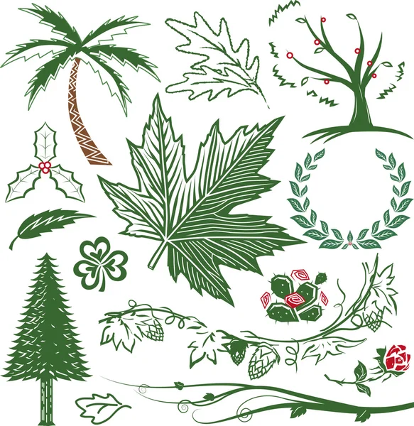 Colección Greenery — Vector de stock