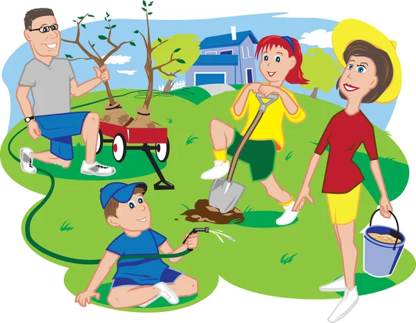 Arbor Day Family Royalty Free Stock Illustrations