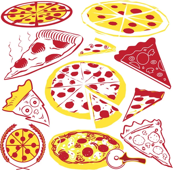 Піца колекції — стоковий вектор