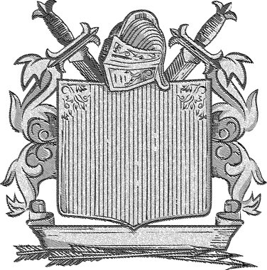 oyulmuş şövalye arması