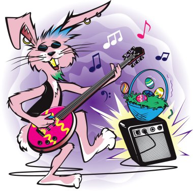 Rockin Easter Bunny clipart