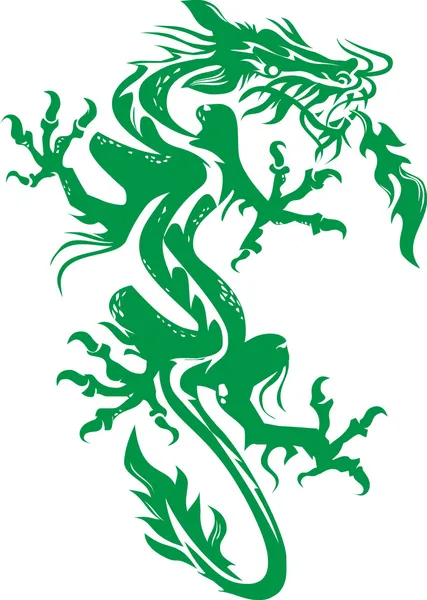 Jade Dragon — Stock Vector