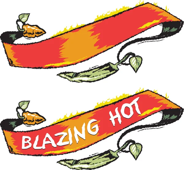 Banner de pimenta quente —  Vetores de Stock
