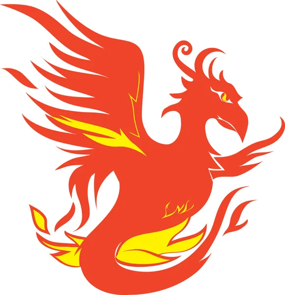 Ohnivé phoenix — Stockový vektor