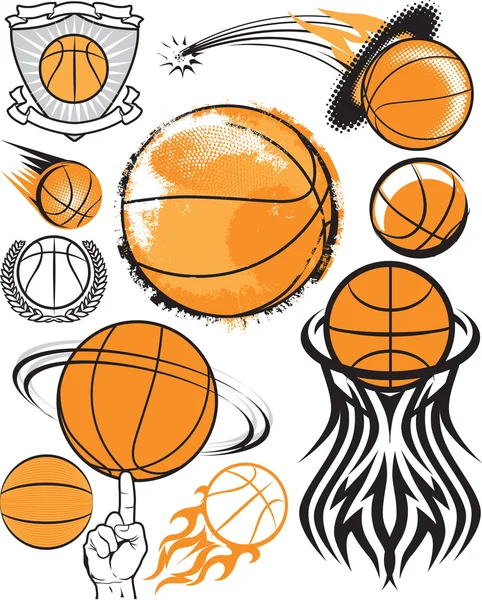 Colección de baloncesto — Archivo Imágenes Vectoriales